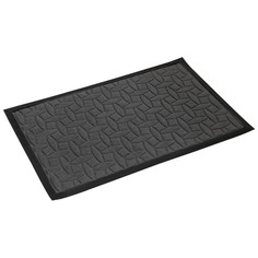 Придверный коврик Листья, 40x60 см, полиэстер, с подложкой из ПВХ (008453) Рыжий кот