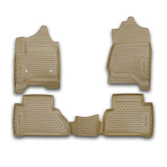 Коврики в салон AUDI A-8 Long 02/2002-2009, 4 шт, (полиуретан, бежевые) Element