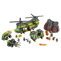 Конструктор LEGO City Volcano Explorers Тяжёлый транспортный вертолёт Вулкан (60125)