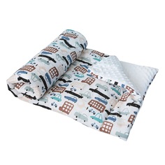 Плед AmaroBaby РАСТЕМ ВМЕСТЕ 95х85 хлопок/minky Трасса AMARO-62RV-Tr