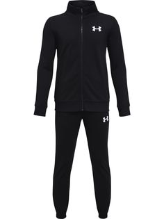 Спортивный костюм Under Armour Knit Track Suit 1363290-001 цв.черный р. YLG