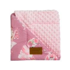 Плед AmaroBaby РАСТЕМ ВМЕСТЕ 96х87 хлопок/minky Нежный Танец, розовый AMARO-62RV-NT