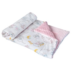 Плед AmaroBaby РАСТЕМ ВМЕСТЕ 95х85 хлопок/minky Мышата в облаках AMARO-62RV-MvO