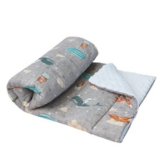 Плед AmaroBaby РАСТЕМ ВМЕСТЕ 95х85 хлопок/minky Путешественники AMARO-62RV-Py