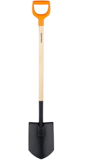 Лопата штыковая Fiskars 1026660 с черенком