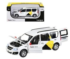 Машинка Автопанорама Lada Largus Яндекс Такси, 1/24, белая, инерционная JB1251343