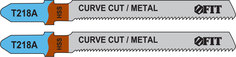 Пилки для лобзиков по металлу, 76/51/1,1 мм (T218A), 2 шт. FIT 40965 F.It