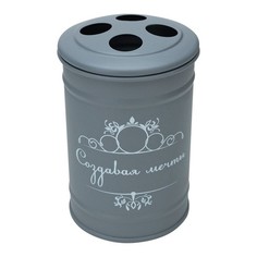 Стакан для зубных щеток Fora Создавая мечты серый