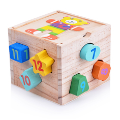 Сортер Щепочка Куб Медвежонок D0004