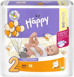 Подгузники Bella Happy Baby Mini 2 (3-6 кг) 78 шт