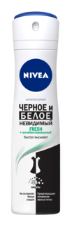 Антиперспирант Nivea Fresh Невидимая защита черного и белого 150 мл