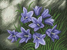 Набор "Паутинка" для изготовления картины со стразами арт.М257 Колокольчики 40х30 см