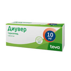 Диувер таблетки 10 мг 60 шт. Teva