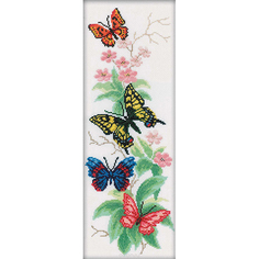 Набор для вышивания Бабочки и цветы 16 х 45 см М146 RTO