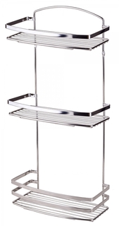 Полка в ванную TEKNO-TEL прямая BK086SSM 3 яруса 25х13х48