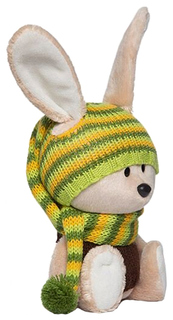 Мягкая игрушка Budi Basa Заяц Антоша в шапочке и свитере 15 см