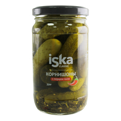 Огурчики Iska корнишоны с перцем чили 370 мл