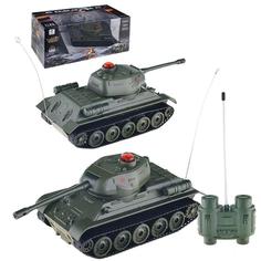 Р/У танк Т-34 СССР 1:32 22см 27 МГц 2WD, 4 канала, с зарядным устройством 336407 No Brand