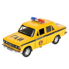 Игрушечная машинка Технопарк ВАЗ-2106 жигули милиция СССР инерц желтый 12см 2106-12POL-YE No Brand