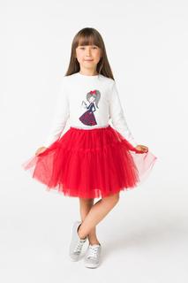 Юбка для девочки iDO, цв.красный, р-р 122