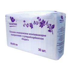 Пеленки одноразовые впитывающие Пелигрин Super 60х40 см 30 шт.