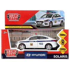 Модель машины Технопарк Hyundai Solaris, Полиция, белая, инерционная SОLАRIS2-12РОL-WН