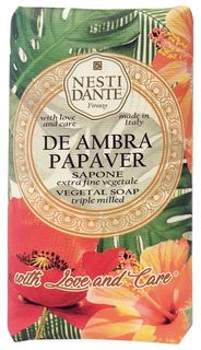 Косметическое мыло Nesti Dante De Ambra Papaver Vegetal Soap 250 г