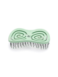Щетка массажная Dewal Beauty Eco-Friendly с нейлоновым штифтом, форма бабочка, зеленая