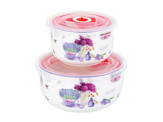 Набор салатников Elan Gallery New Bone China Лаванда 2шт 420497