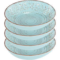 Салатники, набор 4 пр. 20x20x5см Glasar 0277-AQUA/S4 ГЛАСАР