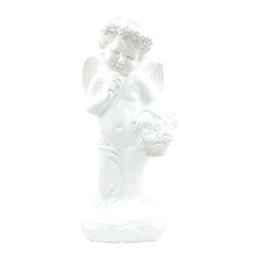 Статуэтка "Ангел с корзиной" 0161 45см керам. БОЛЬШОЙ бел.(х4) Славянская керамика