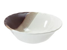 Миска 9872 Славянская керамика 0,45л. керам. капля бел-теракот.(х60)