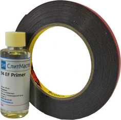 Клейкая лента 3М РТ1100 двухсторонняя, 8мм*5м, скотч для спойлеров и молдингов+праймер 94 3M