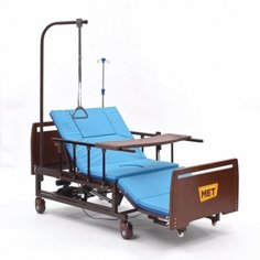 Кровать медицинская электрическая МЕТ REVEL 17091 с левым т/у, USB, с матрасом MET