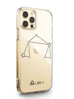 Чехол MustHaveCase для iPhone 12/12 Pro Знак зодиака Весы прозрачный