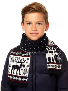 Шарф детский Scandica Forest темно-синий One Size