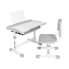 Комплект парта+стул+подставка +органайзер Anatomica Vitera белый/серый