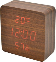 Цифровые настольные часы-будильник VST-872S (Коричневый) Da Privet