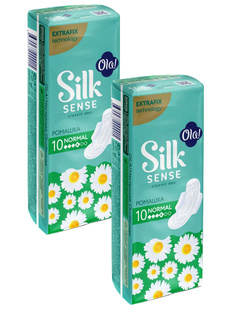 Комплект OLA! SILK SENSE CLASSIC WINGS NORMAL Прокладки Ромашка 10 шт/упак.х2 упак.