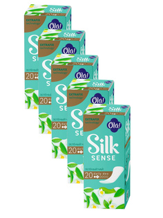 Комплект Ola! SILK SENSE DAILY DEO Прокладки впитыв. Зеленый чай 20 шт/упак.х5 упак.