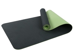 Коврик для фитнеса Larsen TPE green/black 183 см, 6 мм