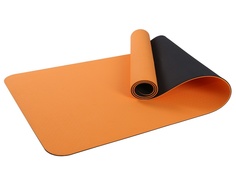 Коврик для фитнеса Larsen TPE orange/black 183 см, 6 мм