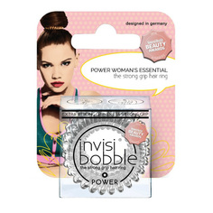 Invisibobble Резинка-браслет для волос Power Crystal Clear с подвесом уп.