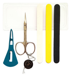 Маникюрный набор Zinger SIS-216-3 ножницы для кутикулы ручной заточки и 3 пилки