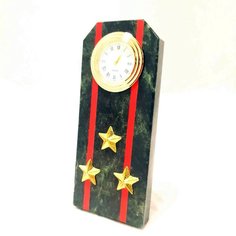 Настольные часы "Погон полковника" (15 см) No Brand