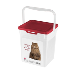 Контейнер для корма Lucky Pet Кошки, 235 x 210 x 252 мм, 8 л, бордовый