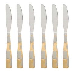Набор столовых ножей 6 штук Золотая симфония l=22см. 9902511 ENS GROUP
