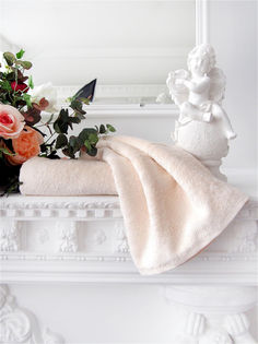 Полотенце махровое ЛИАНА 70x140 молочный ное Tana Home Collection