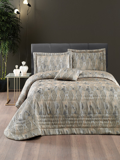 Покрывало жаккард "KARNA" MONDI 260x270 (50x70+5)*2см Бежевый меланж KARNA