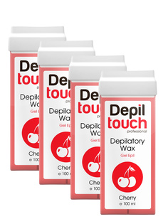 Комплект Гелевый воск Вишня в картридже Depiltouch 100 мл. х 4 шт.